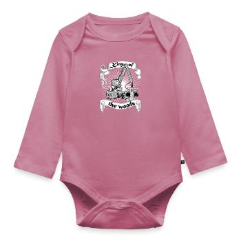 King of The Woods Harvester Woodworker Forester - Organic Longsleeve Baby Bodysuit - mauve - Front