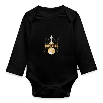 Violoniste Castiel - Body Bébé bio manches longues - noir - Devant