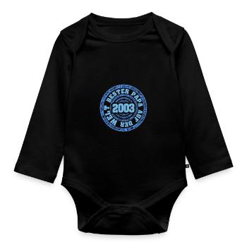 2003 - Organic Longsleeve Baby Bodysuit - black - Front