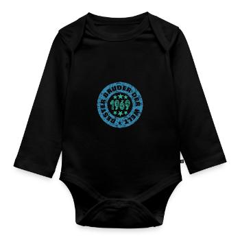 Siblings 1969 - Organic Longsleeve Baby Bodysuit - black - Front