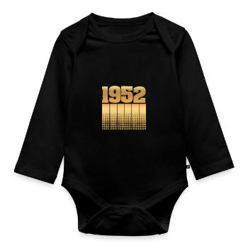 Né en 1952 - Body Bébé bio manches longues - noir - Devant