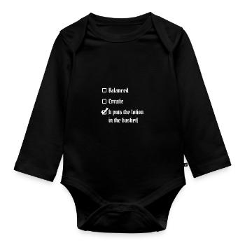It puts the lotion in the basket - Baby Bio-Langarm-Body - Schwarz - Vorne