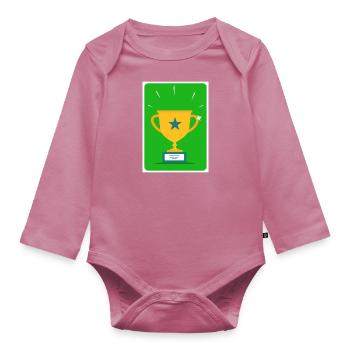 Pokal - Baby Bio-Langarm-Body - Mauve - Vorne