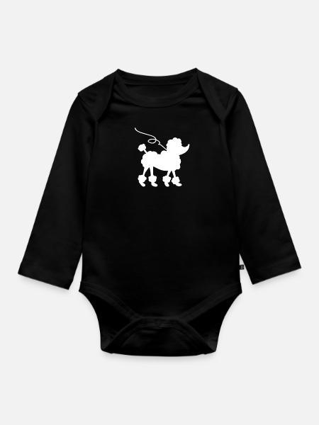 Pudel - Baby Bio-Langarm-Body - Schwarz