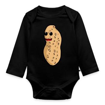 Cacahuètes Enfants Cacahuètes Enfant Bébé Enfants - Body Bébé bio manches longues - noir - Devant
