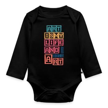 Painter Varnisher Training Craft - Organic Longsleeve Baby Bodysuit - black - Front