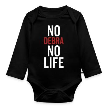 Keine Debra Kein Leben - Baby Bio-Langarm-Body - Schwarz - Vorne