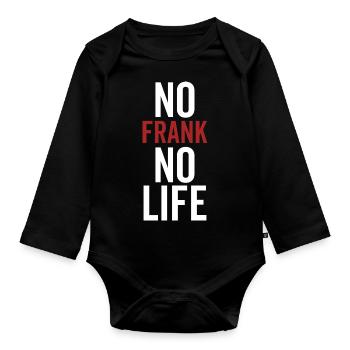 No Frank No Life - Organic Longsleeve Baby Bodysuit - black - Front