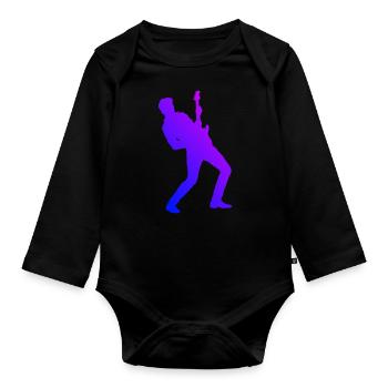 Guitariste électrique pour hommes Femmes - Body Bébé bio manches longues - noir - Devant
