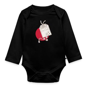 Kunst Japans - Japanische Kunst - Baby Bio-Langarm-Body - Schwarz - Vorne
