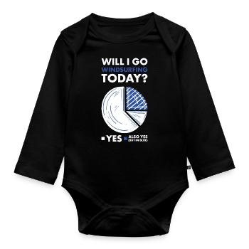 Sport Will I Go Windsurfing Today Windsurfing - Organic Longsleeve Baby Bodysuit - black - Front