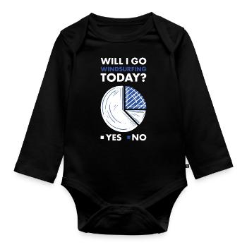 Sport Will I Go Windsurfing Today Windsurfing - Organic Longsleeve Baby Bodysuit - black - Front