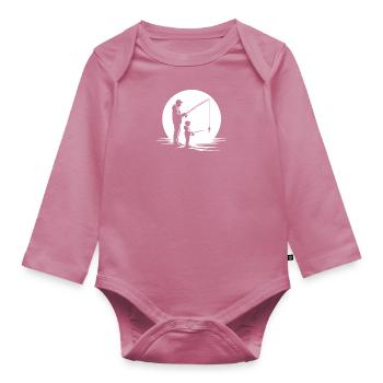 Gemeinsam angeln - Baby Bio-Langarm-Body - Mauve - Vorne