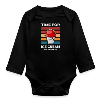 Time for - Baby Bio-Langarm-Body - Schwarz - Vorne