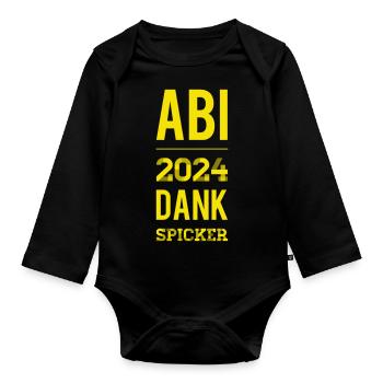 Funny High School Graduation Sayings - Organic Longsleeve Baby Bodysuit - black - Front