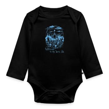 Welcome to the dark side 01 - Organic Longsleeve Baby Bodysuit - black - Front