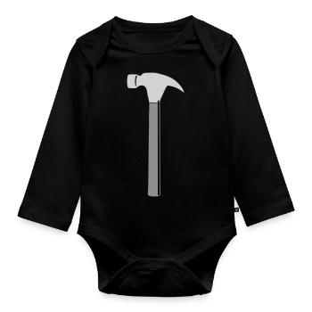 Tool Hammer - Organic Longsleeve Baby Bodysuit - black - Front