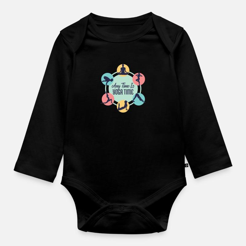 Yoga - Body Bébé bio manches longues - noir