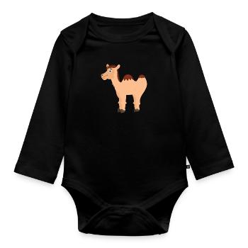 Chameau - Body Bébé bio manches longues - noir - Devant