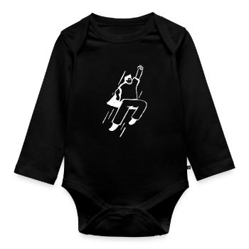 Held Mensch - Baby Bio-Langarm-Body - Schwarz - Vorne