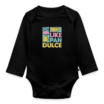 Design mignon pour Pan Dulce - Body Bébé bio manches longues - noir - Devant