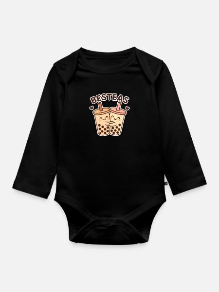 Besties - Baby Bio-Langarm-Body - Schwarz