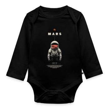 Mars Exploration - Baby Bio-Langarm-Body - Schwarz - Vorne