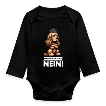 Before you ask: Cocker Spaniel Cocker Dog - Organic Longsleeve Baby Bodysuit - black - Front