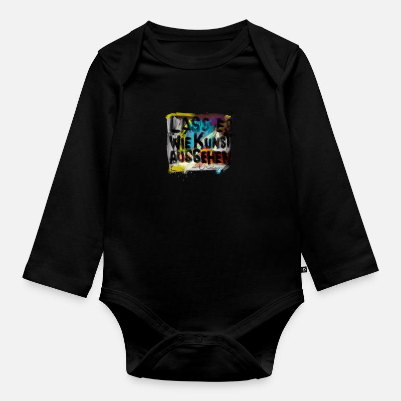 art - Body Bébé bio manches longues - noir