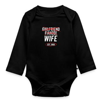 Freundin Verlobte Ehefrau Est 2009 - Baby Bio-Langarm-Body - Schwarz - Vorne