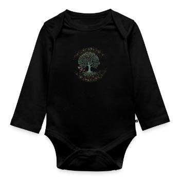Lebensbaum - Baby Bio-Langarm-Body - Schwarz - Vorne