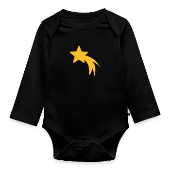 STERNSCHNUPPE - Baby Bio-Langarm-Body - Schwarz - Vorne