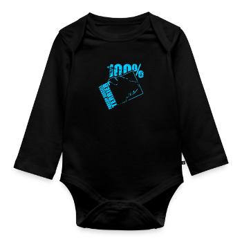PARSON RUSSELL TERRIER 100 - Organic Longsleeve Baby Bodysuit - black - Front