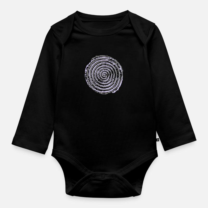 spirale - Body Bébé bio manches longues - noir