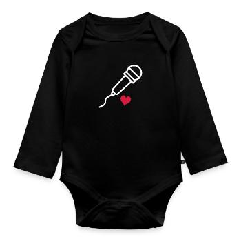 Chanter - Body Bébé bio manches longues - noir - Devant