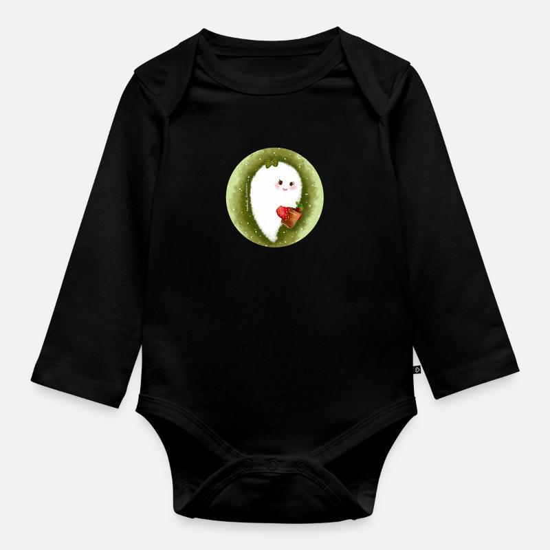 Geist im Garten - Baby Bio-Langarm-Body - Schwarz