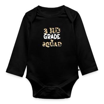 Cadeaux d’enseignants de 3e année pour les enseignants - Body Bébé bio manches longues - noir - Devant