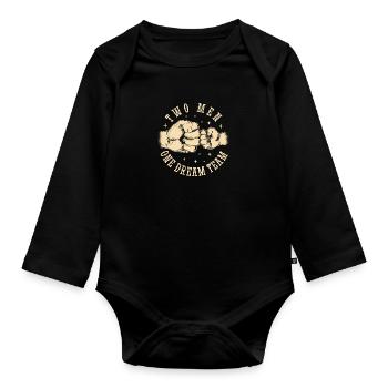 Vater & Sohn Motiv - Baby Bio-Langarm-Body - Schwarz - Vorne