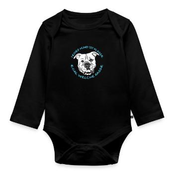 "Every dog is..." - Organic Longsleeve Baby Bodysuit - black - Front