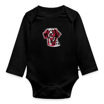Brittany Spaniel - Organic Longsleeve Baby Bodysuit - black - Front