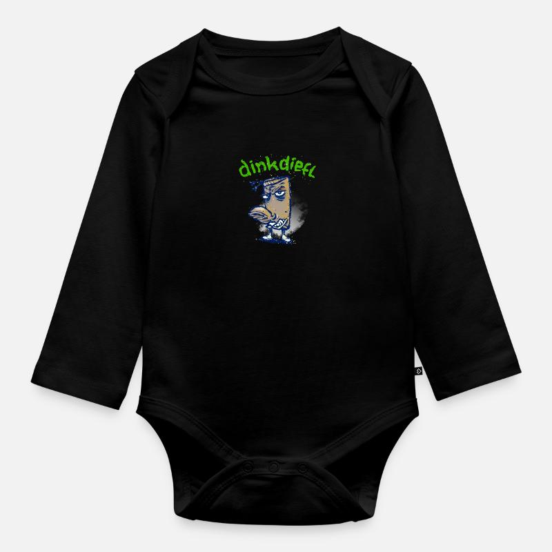 Dinkdiefl - Baby Bio-Langarm-Body - Schwarz