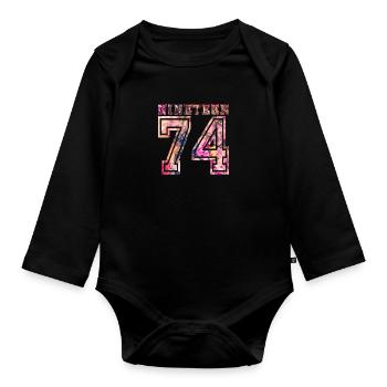 NINETEEN 1974 B - Organic Longsleeve Baby Bodysuit - black - Front