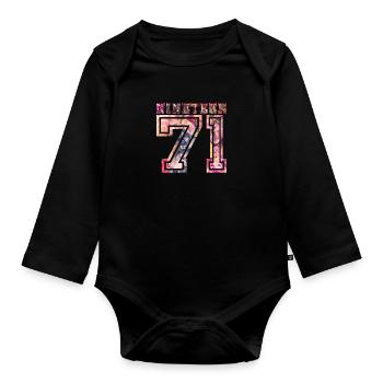 NINETEEN 1971 B - Organic Longsleeve Baby Bodysuit - black - Front