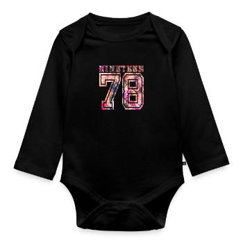 NINETEEN 1978 B - Organic Longsleeve Baby Bodysuit - black - Front