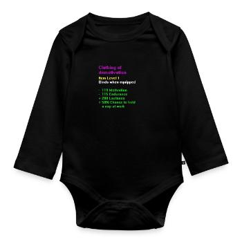 Clothing of demotivation - Baby Bio-Langarm-Body - Schwarz - Vorne