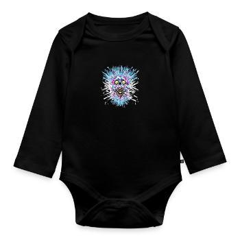 TECHNO - Body Bébé bio manches longues - noir - Devant