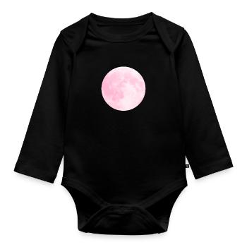 Pink Moon - Baby Bio-Langarm-Body - Schwarz - Vorne