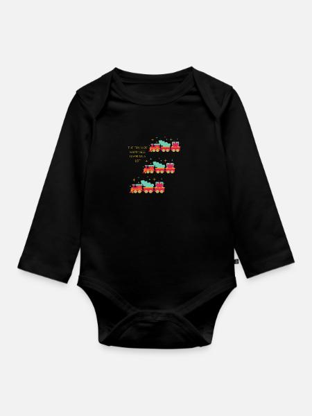 DER ZUG DES GLÜCKS VIEL - Baby Bio-Langarm-Body - Schwarz