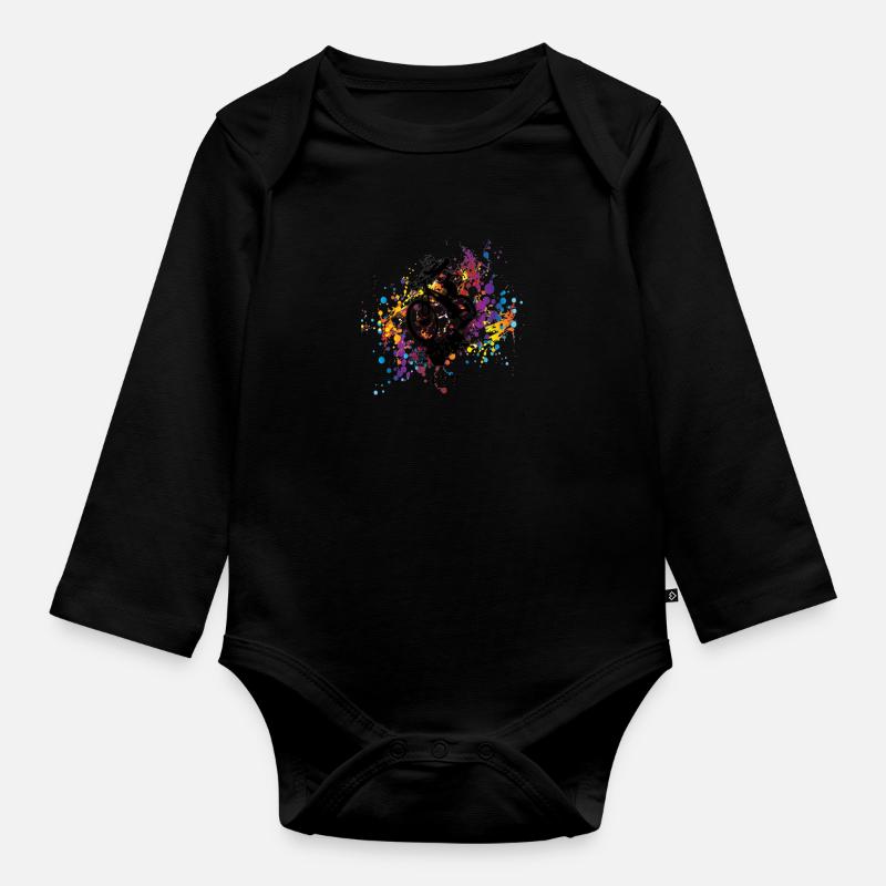 VTT - Body Bébé bio manches longues - noir