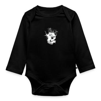 Aestetic Anime Girl - Baby Bio-Langarm-Body - Schwarz - Vorne